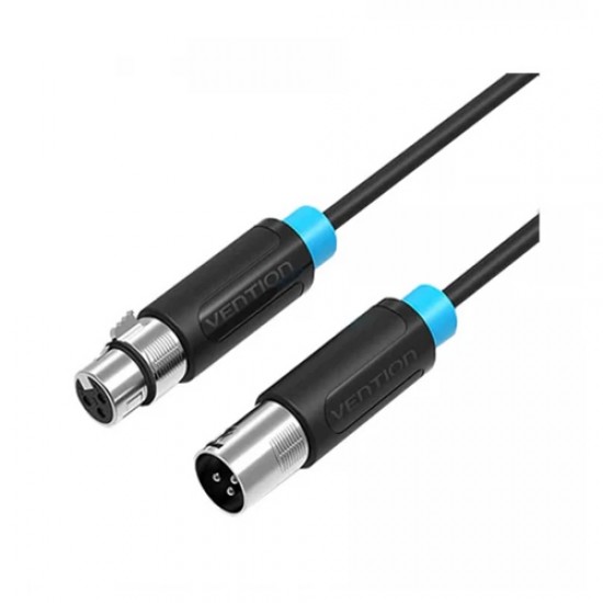 Vention XLR Male to XLR Female 10 Meter Black Audio Cable