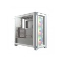 Corsair iCUE 4000X RGB Tempered Glass Mid-Tower ATX Casing (White)
