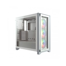 Corsair iCUE 4000X RGB Tempered Glass Mid-Tower ATX Casing (White)