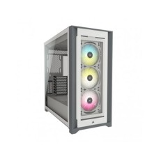 Corsair iCUE 5000X RGB Tempered Glass Mid-Tower ATX PC Smart Case - White