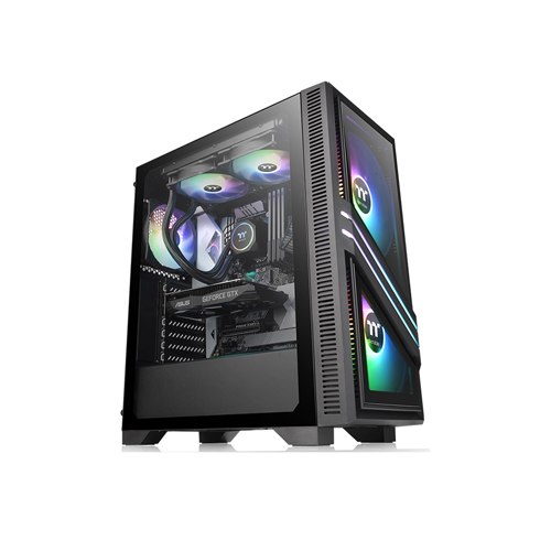 Thermaltake Versa T35 TG RGB Mid Tower Black Desktop Casing