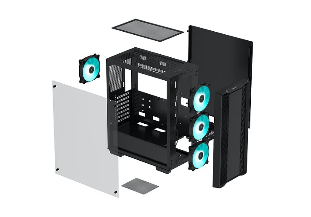 Deepcool CC560 Mid Tower Black (Tempered Glass Side Window) ATX Gaming Casing