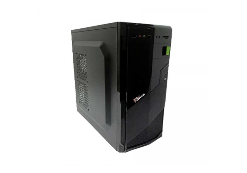 PC Power 180J Mid Tower Black Desktop Casing with Standard PSU