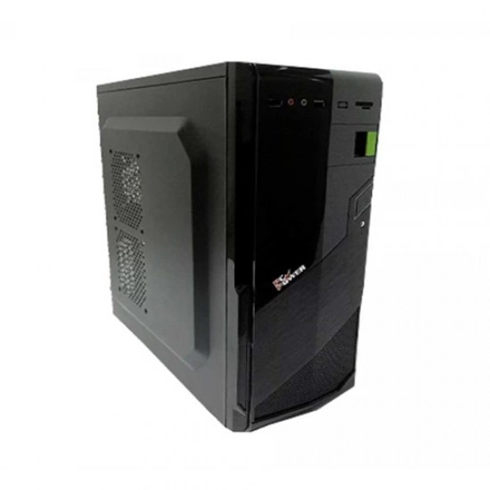 PC Power 180J Mid Tower Black Desktop Casing with Standard PSU