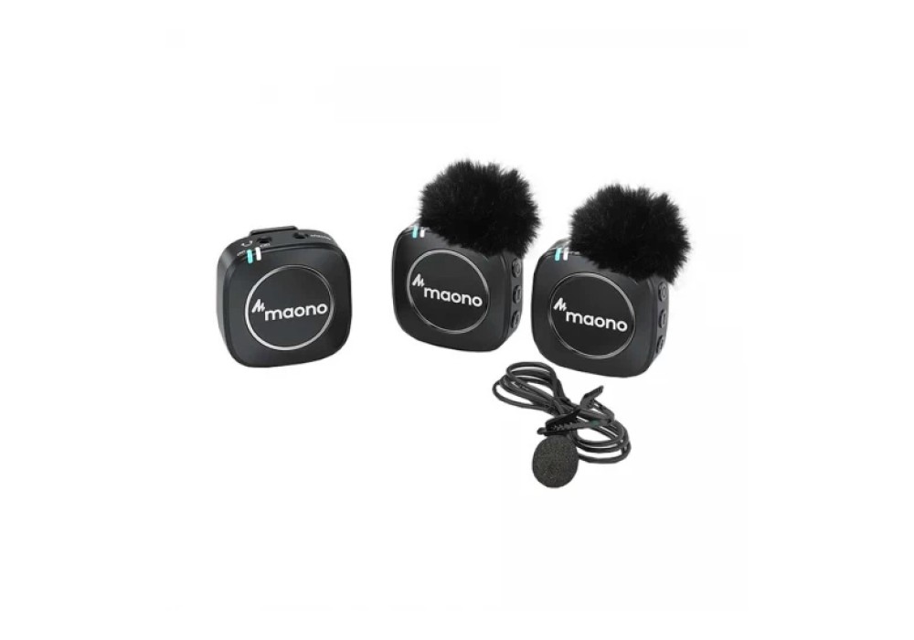 Maono WM820 A2 Real-time Monitoring and Mute 2-Person Wireless Microphone