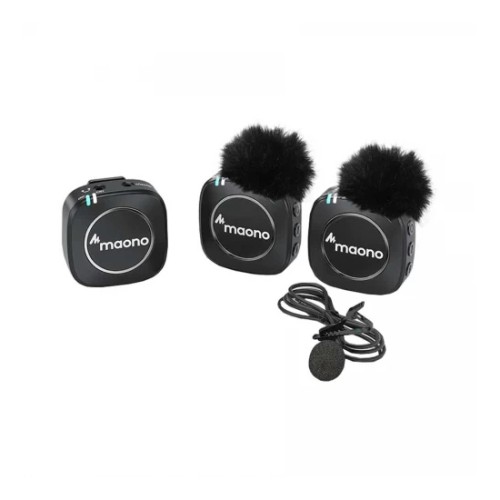 Maono WM820 A2 Real-time Monitoring and Mute 2-Person Wireless Microphone