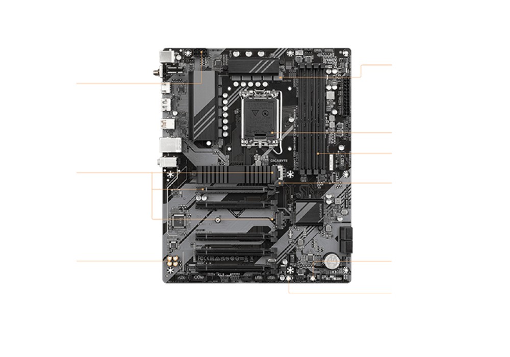 Gigabyte B760 DS3H DDR4 13th and 12th Gen ATX Motherboard