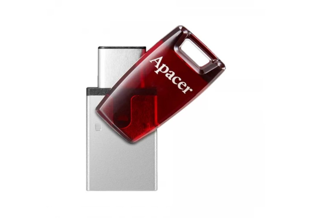 APACER 64GB AH180 USB 3.1 TYPE-C DUAL MOBILE FLASH DRIVE RED RP