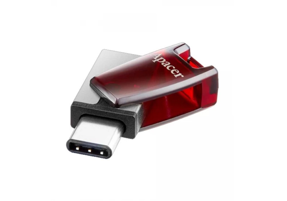 APACER 64GB AH180 USB 3.1 TYPE-C DUAL MOBILE FLASH DRIVE RED RP