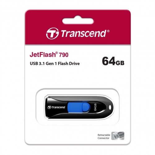 Transcend JetFlash 790 64GB USB 3.1 Gen 1 Pen Drive (TS64GJF790K)