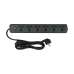 Deli CT705 2 Pin 6 Port 3 Meter Black Power Strip