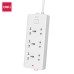 Deli E18339(05) Extension Cord 6 Gang Household Power Strip With Switch White 2500w