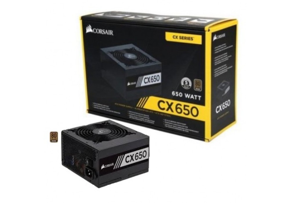 Corsair CX650 650W 80 Plus Bronze Certified Non-Modular ATX Power Supply