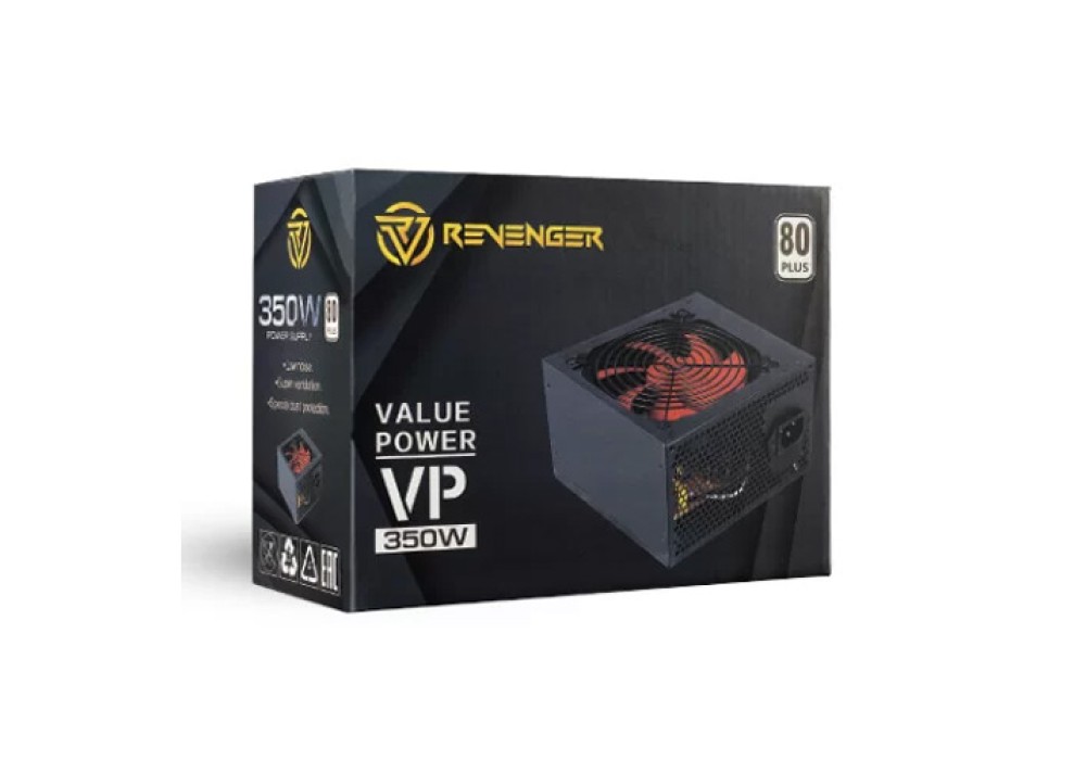 Revenger VALUE POWER 350W Non Modular 80 Plus Black Power Supply A