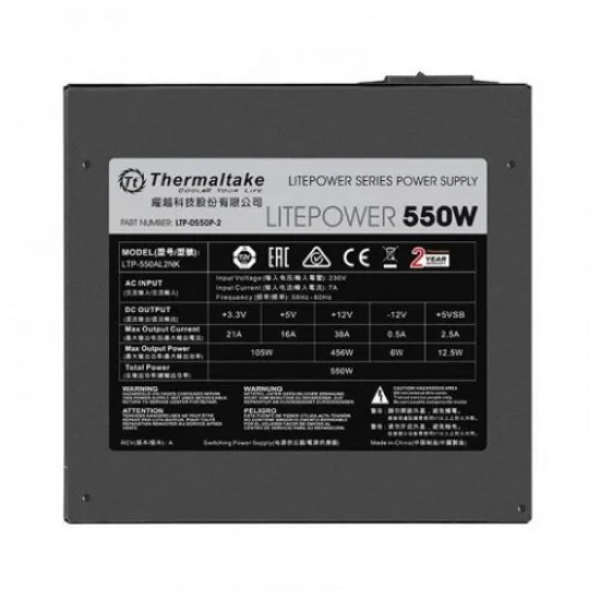 Thermaltake Litepower 550W Sleeve Cable Power Supply (LTP-0550P-2)