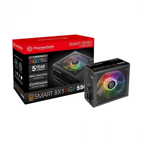 Thermaltake Smart BX1 RGB 550W Non Modular 80 Plus Bronze Certified Power Supply