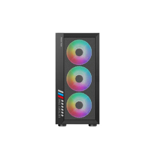 GAMDIAS Athena M3 ARGB Mesh Mid Tower Black (Tempered Glass) E-ATX Gaming Desktop Case