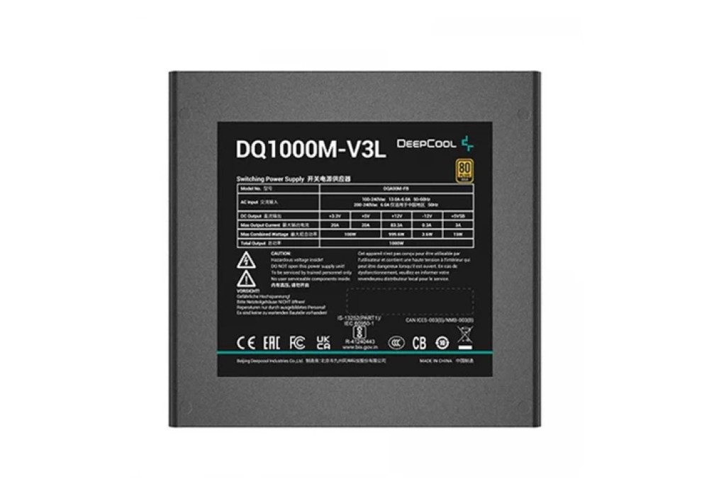 Deepcool DQ1000M-V3L Full Modular 1000W Power Supply 