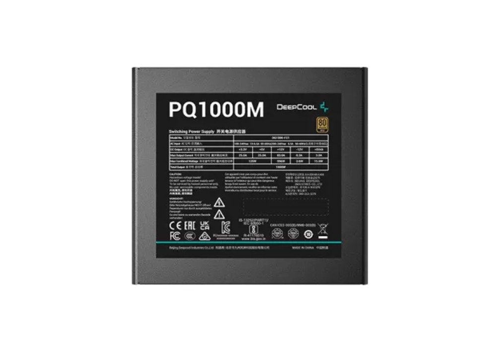 DeepCool PQ1000M 80 PLUS Gold Modular Power Supply
