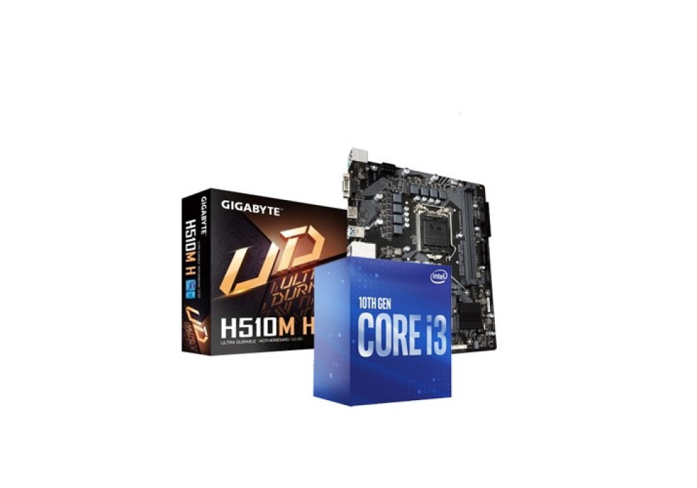 Intel 10th Gen Comet Lake Core i3 10100 Processor GIGABYTE H510M H 11TH GEN Motherboard Combo