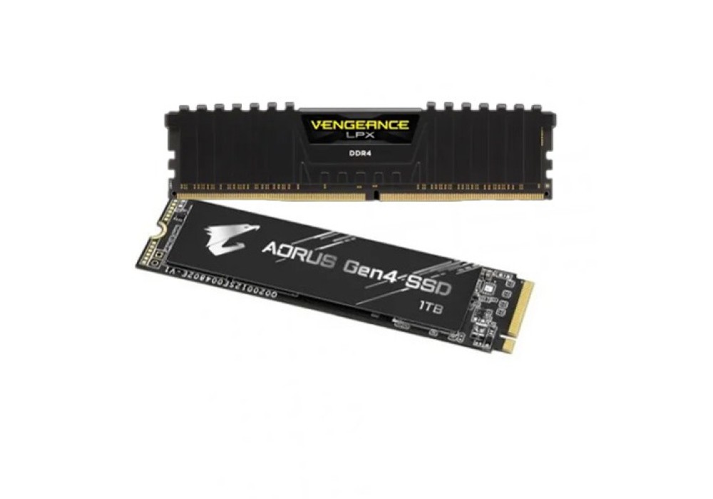 CORSAIR VENGEANCE LPX 16GB DDR4 3600MHz RAM And Gigabyte AORUS GP-AG41TB NVMe Gen4 M.2 1TB Gaming SSD Combo