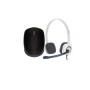 Logitech H150 STEREO Headset (White) And Logitech M171 Grey Wireless Mouse Combo