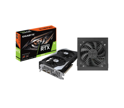 GIGABYTE NVIDIA GV-N3050WF2OC-8GD Graphics Card & Antec ATOM B550 Power Supply Combo