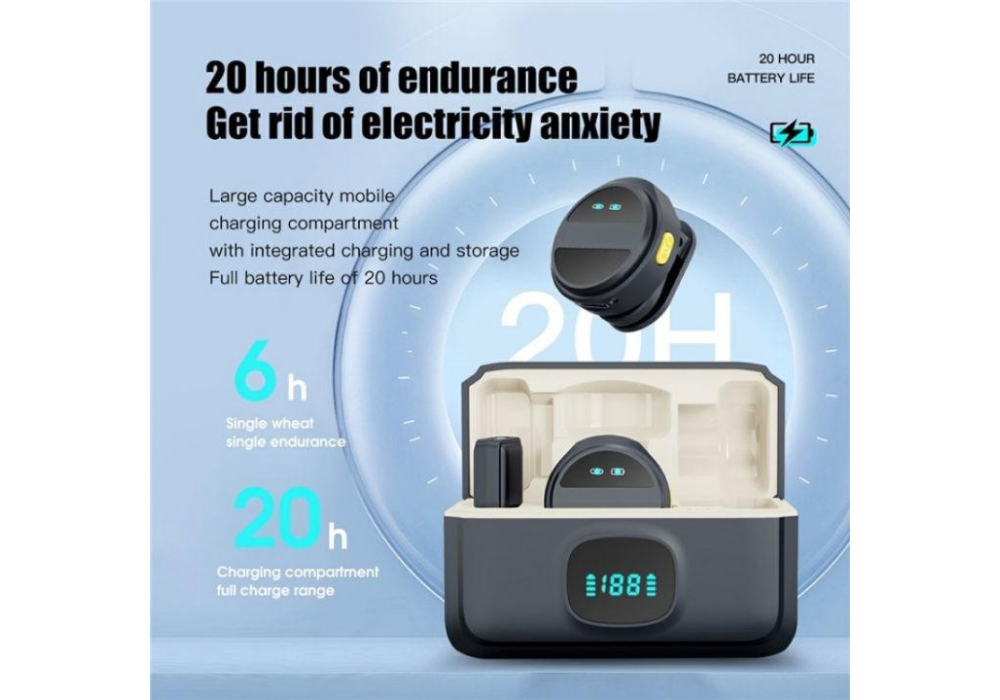 SX21 Original Wireless Magnetic Microphone With ANC Regular and Echo Mode