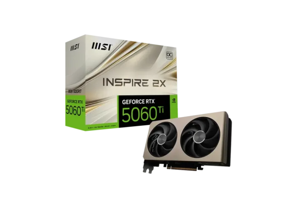 MSI GeForce RTX 5060 Ti 8G INSPIRE 2X OC 8GB GDDR7 Graphics Card