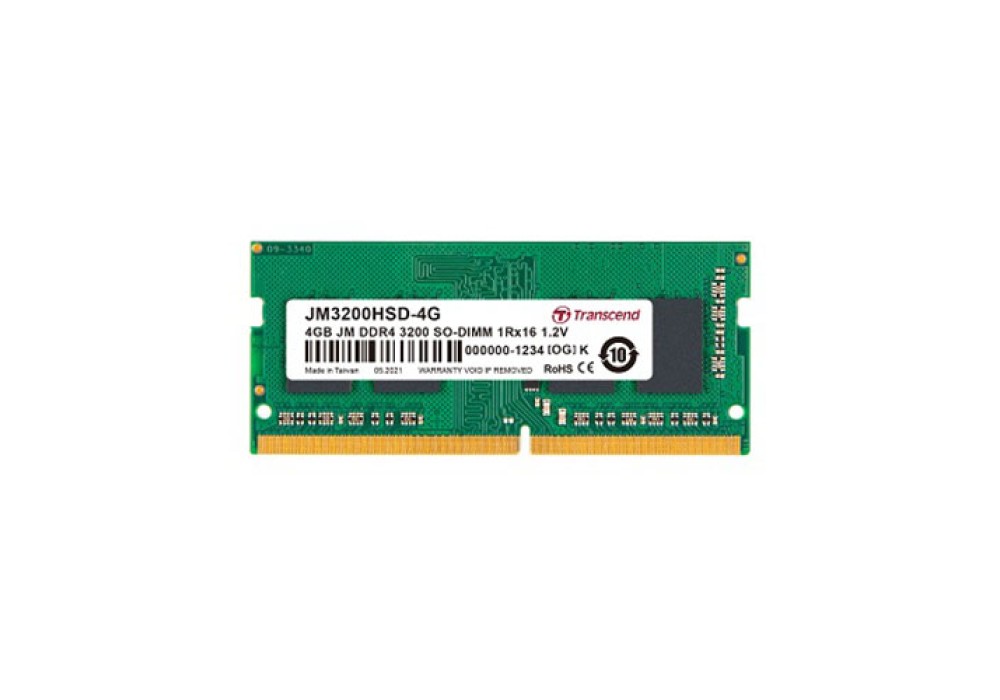 TRANSCEND JETRAM 4GB DDR4 3200MHZ LAPTOP RAM (JM3200HSD-4G)