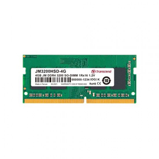 TRANSCEND JETRAM 4GB DDR4 3200MHZ LAPTOP RAM (JM3200HSD-4G)