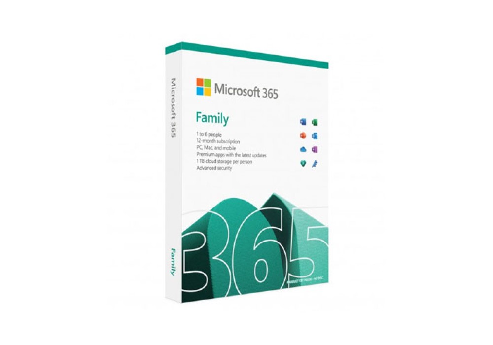 Microsoft 365 Family For 6 User (1 Year Subscription)