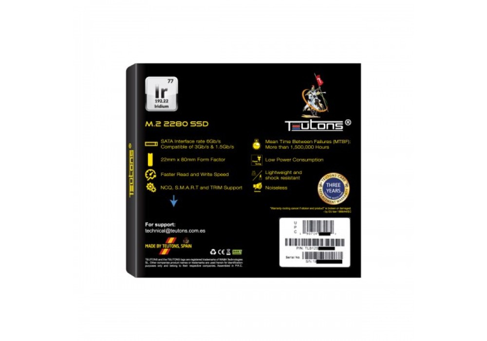 TEUTONS OSMIUM 256GB M.2 NVMe 2280 SSD