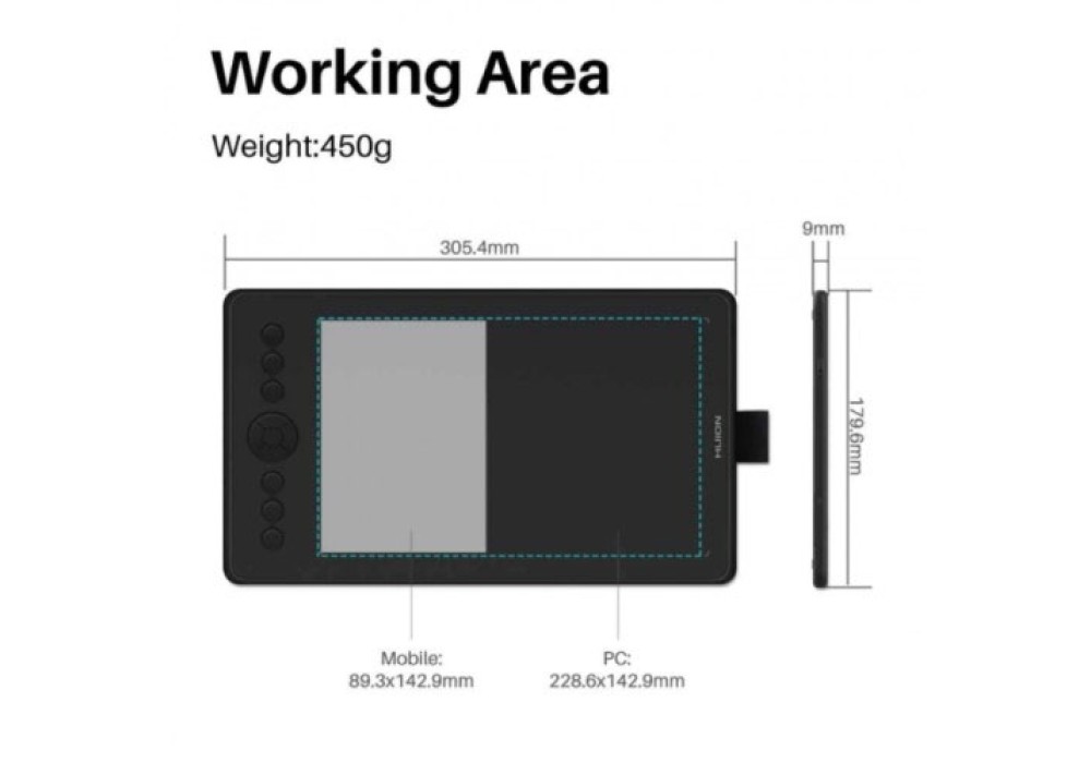 Huion H320m 2 In 1 Graphic Tablet