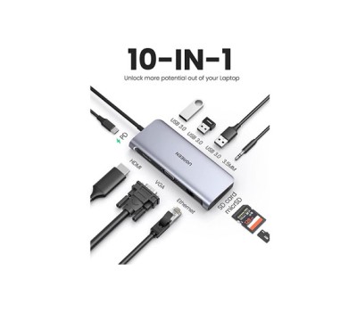 Ugreen CM179 10-IN-1 USB-C Multfunction HUB